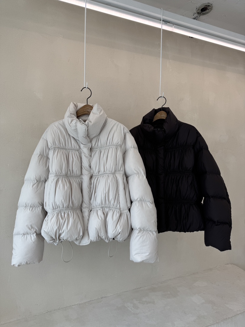 LAUNDRY東大門㊣代購女裝新款25秋冬短款羽絨服填充褶皺鴨絨LAUNDRY短款羽絨服