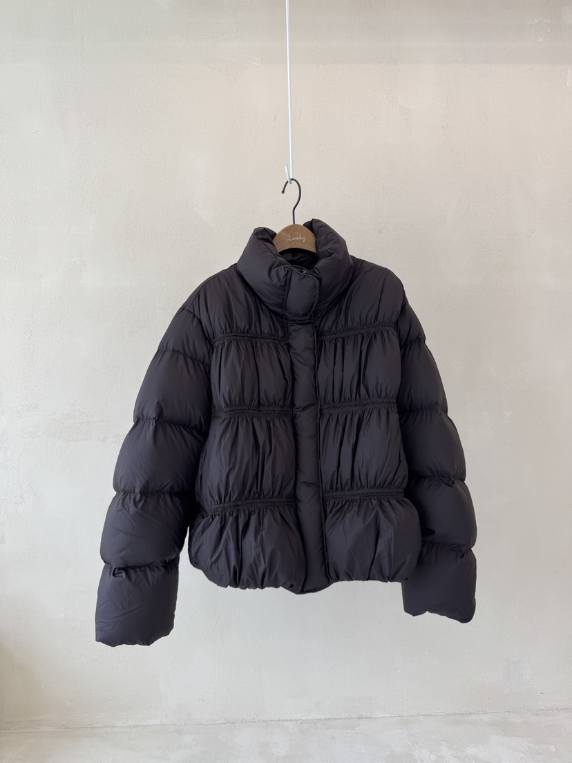 LAUNDRY東大門㊣代購女裝新款25秋冬短款羽絨服填充褶皺鴨絨LAUNDRY短款羽絨服圖色2