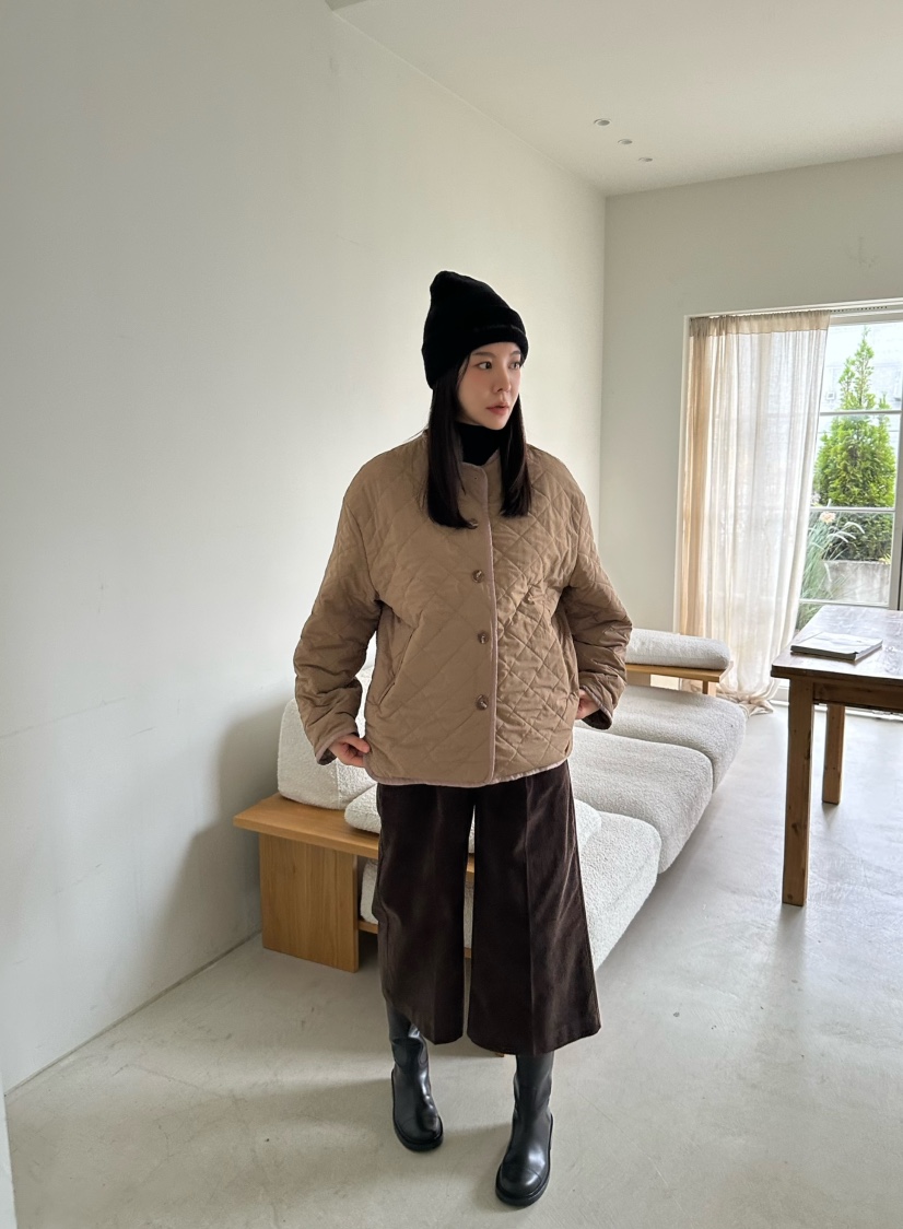 LE VASE東大門㊣代購女士新品職業25秋冬熱賣夾克柔軟絎縫LE VASE夾克