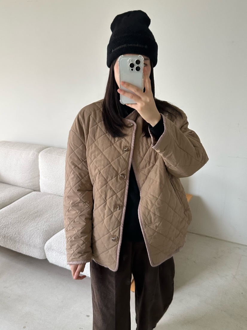 LE VASE東大門㊣代購女士新品職業25秋冬熱賣夾克柔軟絎縫LE VASE夾克