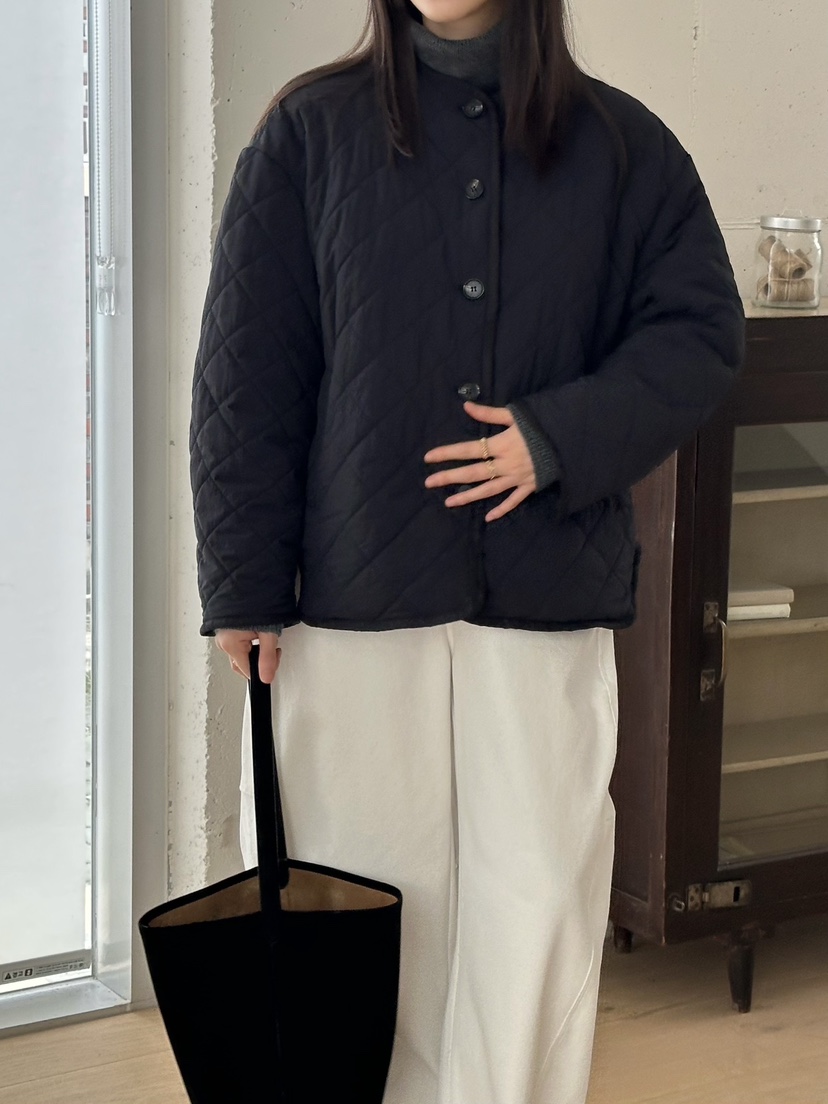 LE VASE東大門㊣代購女士新品職業25秋冬熱賣夾克柔軟絎縫LE VASE夾克