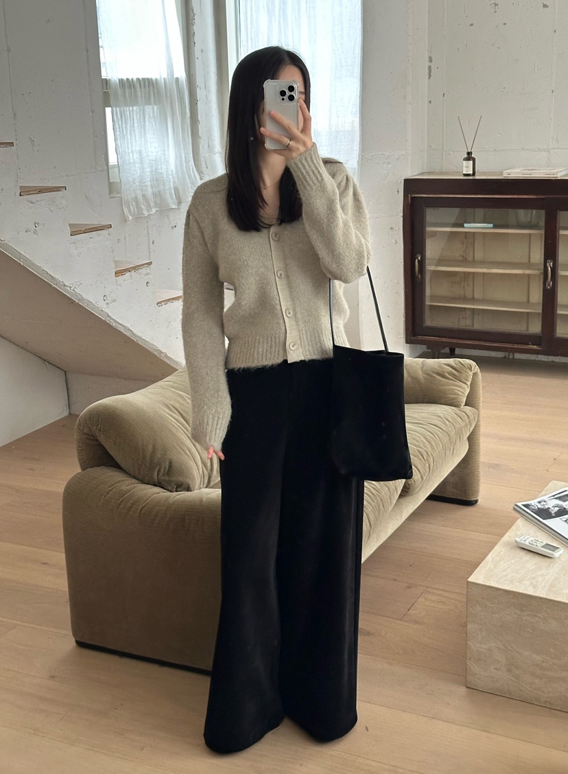LE VASE韓國代購㊣女士新款推薦25秋冬職業時尚休閑褲燈芯絨LE VASE休閑褲