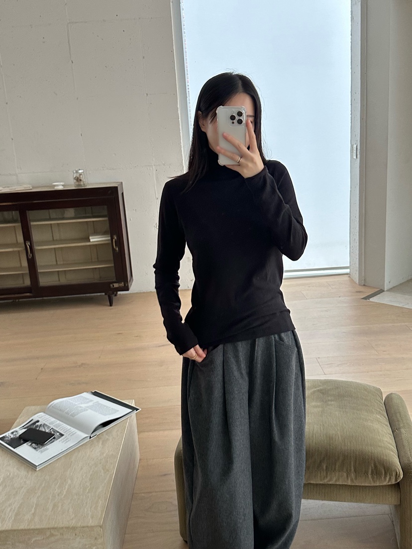 LE VASE韓國直郵㊣女士新品推薦時尚人氣職業真品休閑長袖T恤LE VASE長袖T恤