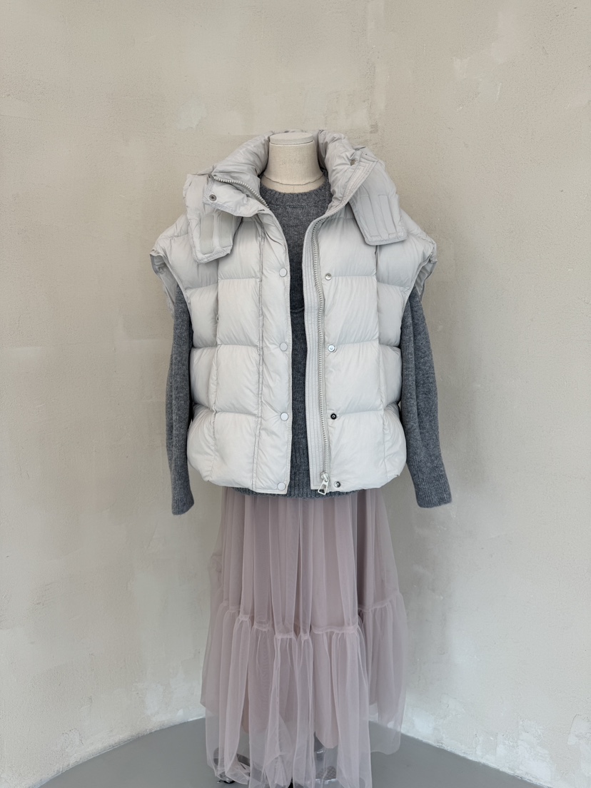LAUNDRY東大門㊣代購女裝新款真品人氣25秋冬推薦馬甲連帽鴨絨LAUNDRY馬甲