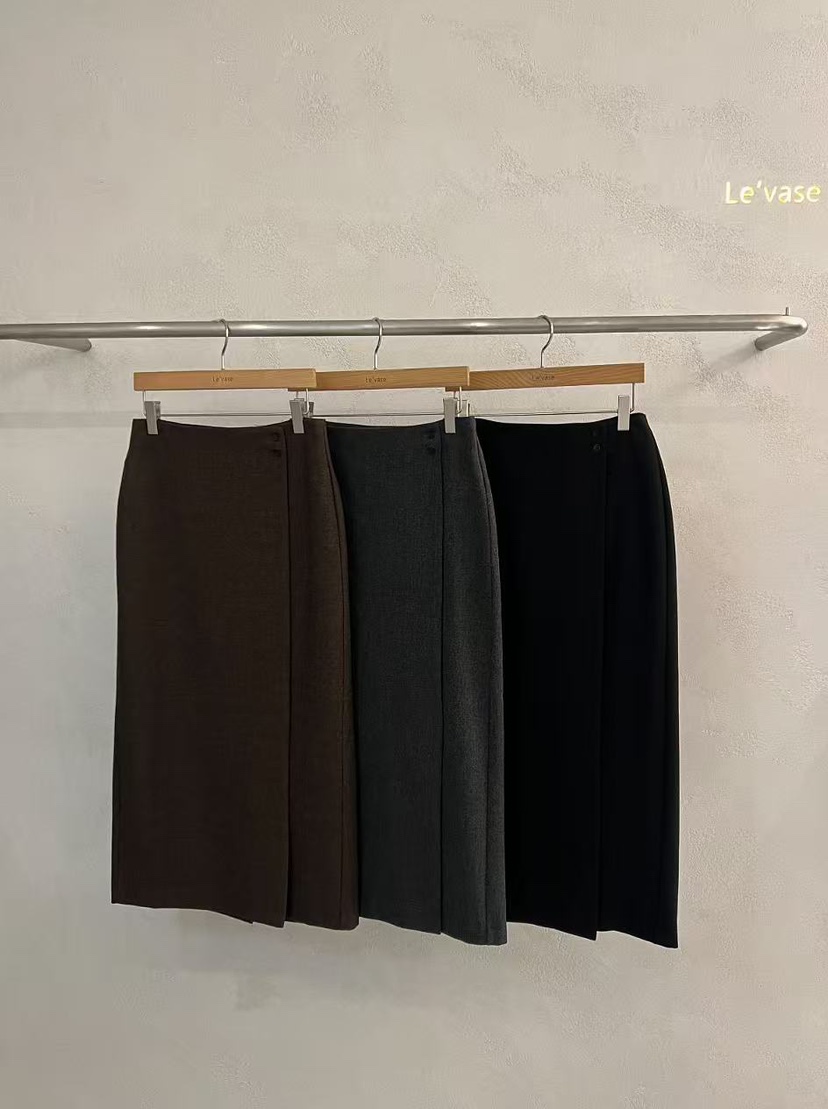LE VASE韓國代購㊣女裝新品職業熱賣真品人氣時尚25秋冬長裙LE VASE長裙