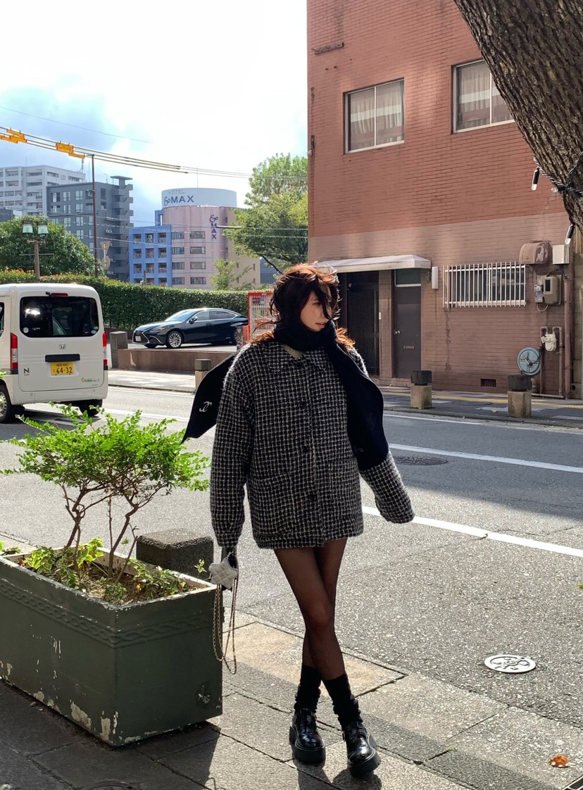 COURGETTE東大門㊣直郵女裝新款推薦休閑時尚25秋冬人氣夾克COURGETTE夾克