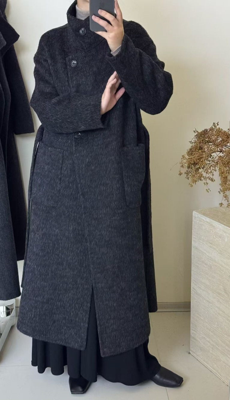 CRONG東大門㊣代購女裝新款25秋冬熱賣推薦職業休閑中長款大衣CRONG中長款大衣