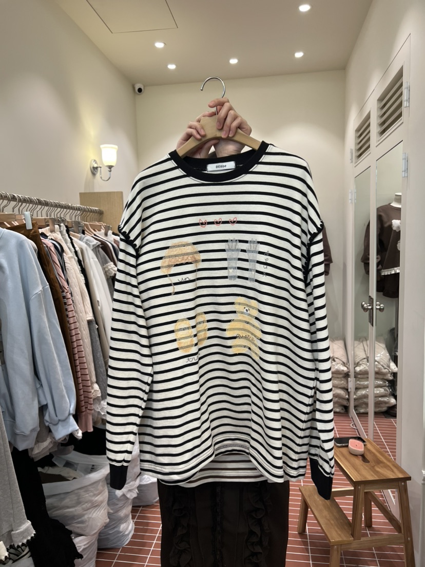 BE&BE東大門㊣實拍女裝新品真品職業時尚推薦休閑長袖T恤BE&be長袖T恤圖色2