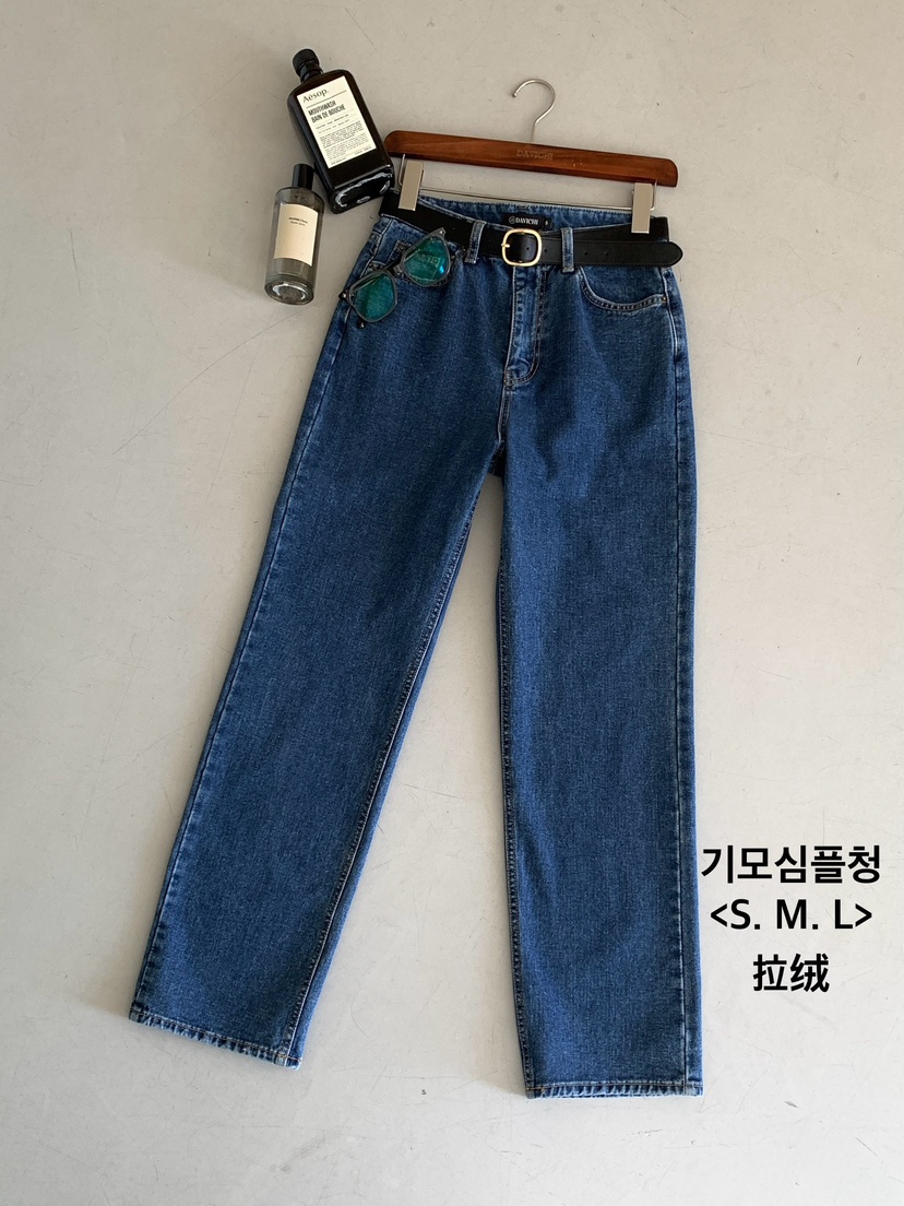 DAVICHI韓國代購㊣女士新款熱賣25秋冬職業牛仔褲含隨機腰帶DAVICHI牛仔褲