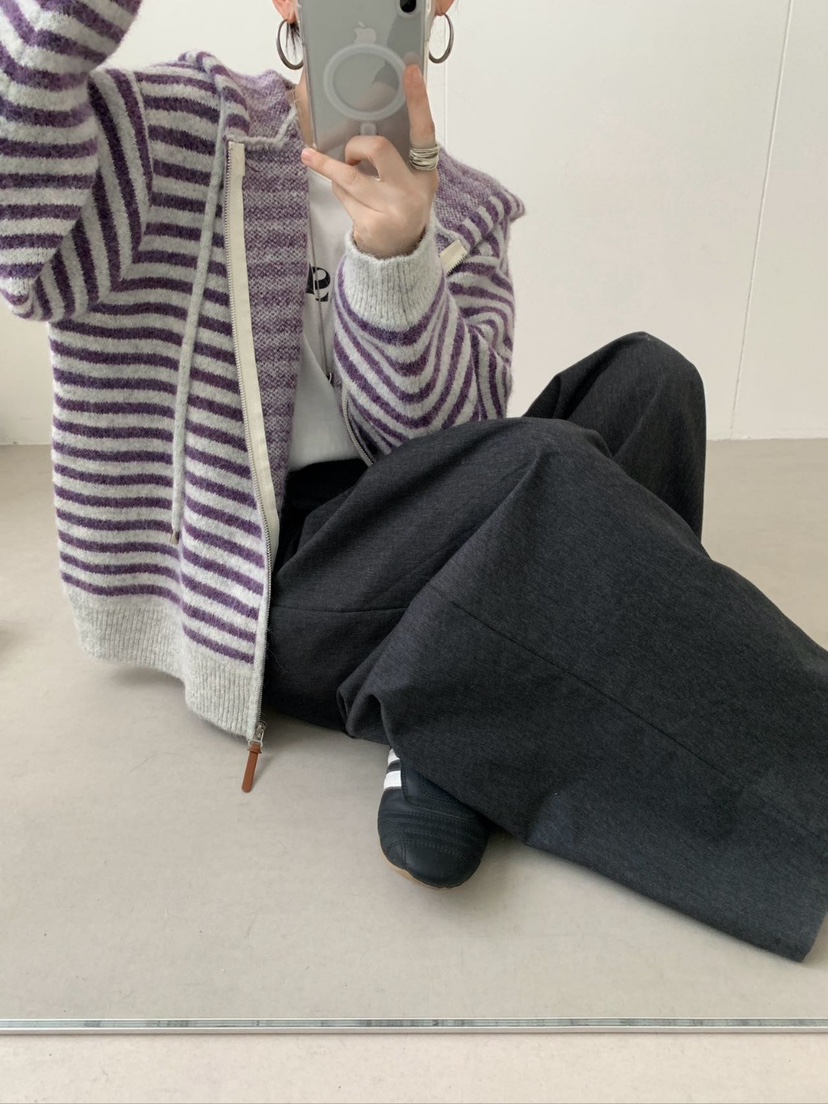CRONG韓國代購㊣女士新款真品推薦人氣休閑職業針織衫連帽衫CRONG針織衫
