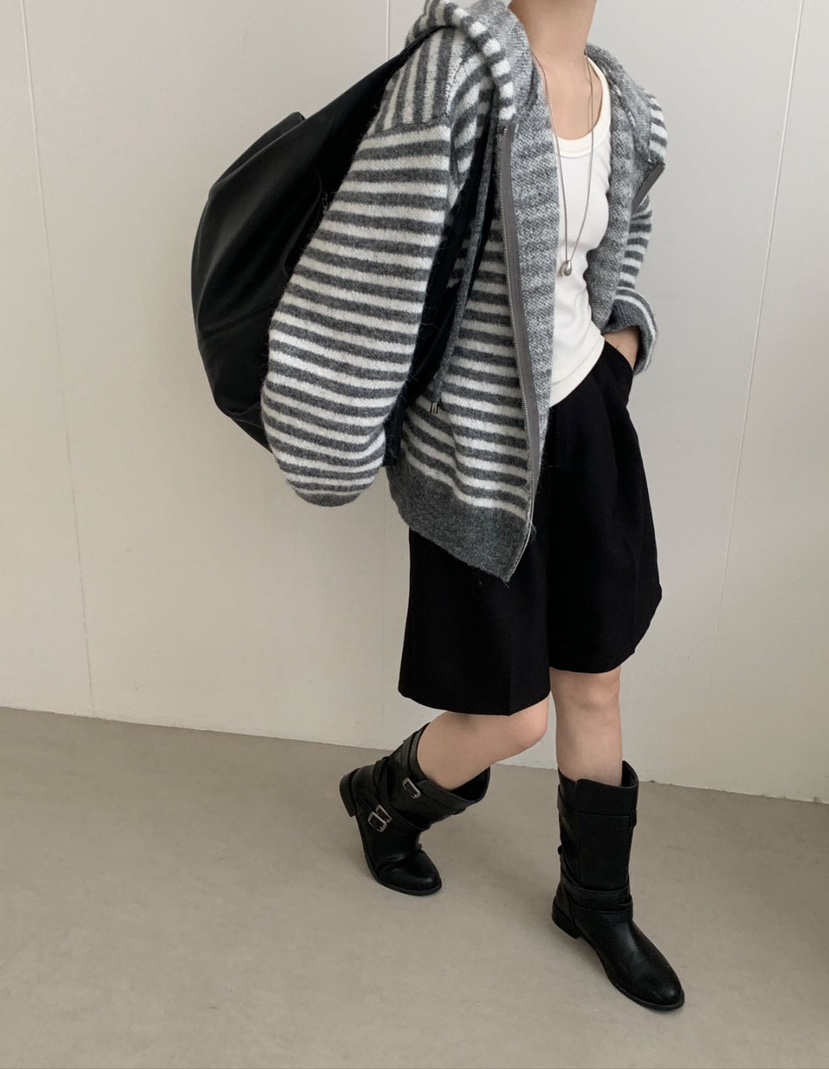 CRONG韓國代購㊣女士新款真品推薦人氣休閑職業針織衫連帽衫CRONG針織衫