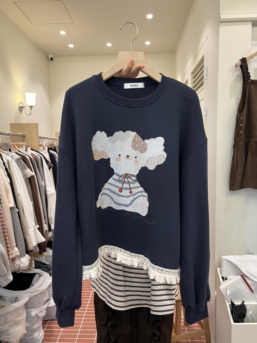 BE&BE東大門㊣實拍女士新品時尚休閑推薦25秋冬真品衛衣BE&be衛衣圖色2