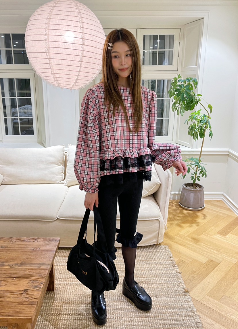 BOUTIQUE-L東大門㊣直郵女士新品熱賣人氣休閑推薦襯衫蕾絲衫BOUTIQUE-L襯衫/蕾絲衫