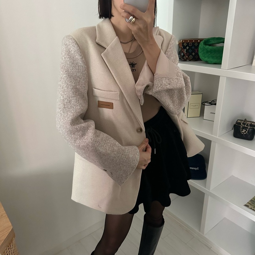 SOUIT東大門㊣直郵女裝新品熱賣人氣25秋冬時尚職業夾克泰迪熊SOUIT by mabel-L夾克