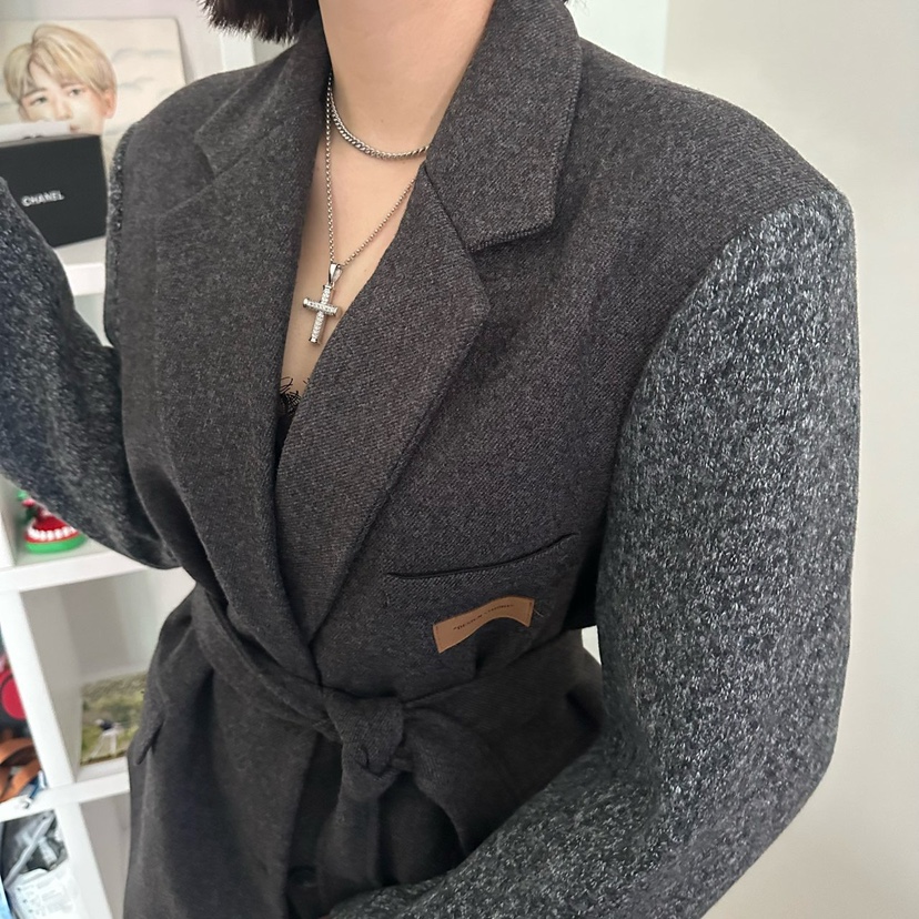 SOUIT東大門㊣直郵女裝新品熱賣人氣25秋冬時尚職業夾克泰迪熊SOUIT by mabel-L夾克