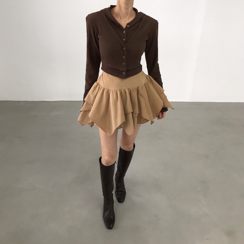 2TWO MOON韓國代購㊣女裝新品熱賣職業25秋冬長袖T恤兜帽雙層2TWO MOON長袖T恤