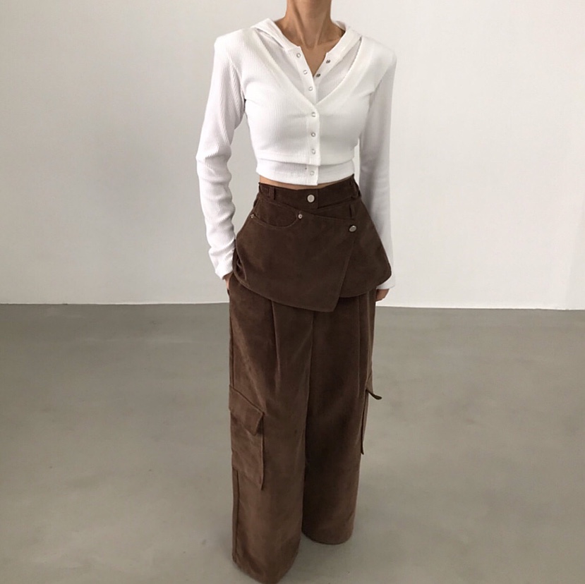 2TWO MOON韓國代購㊣女裝新品熱賣職業25秋冬長袖T恤兜帽雙層2TWO MOON長袖T恤