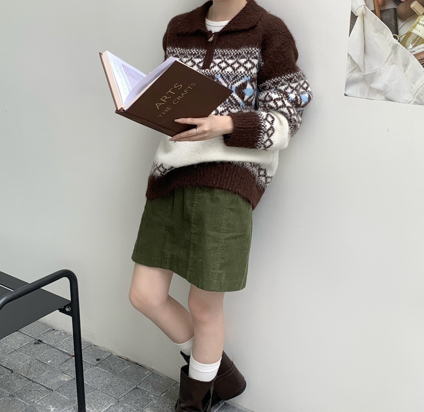 CRONG東大門㊣代購女裝新款真品人氣時尚職業休閑25秋冬針織衫CRONG針織衫圖色3