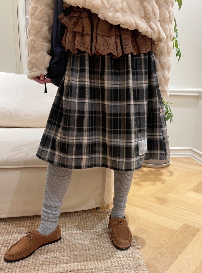BOUTIQUE-L東大門㊣直郵女裝新品休閑時尚25秋冬職業真品長裙BOUTIQUE-L長裙