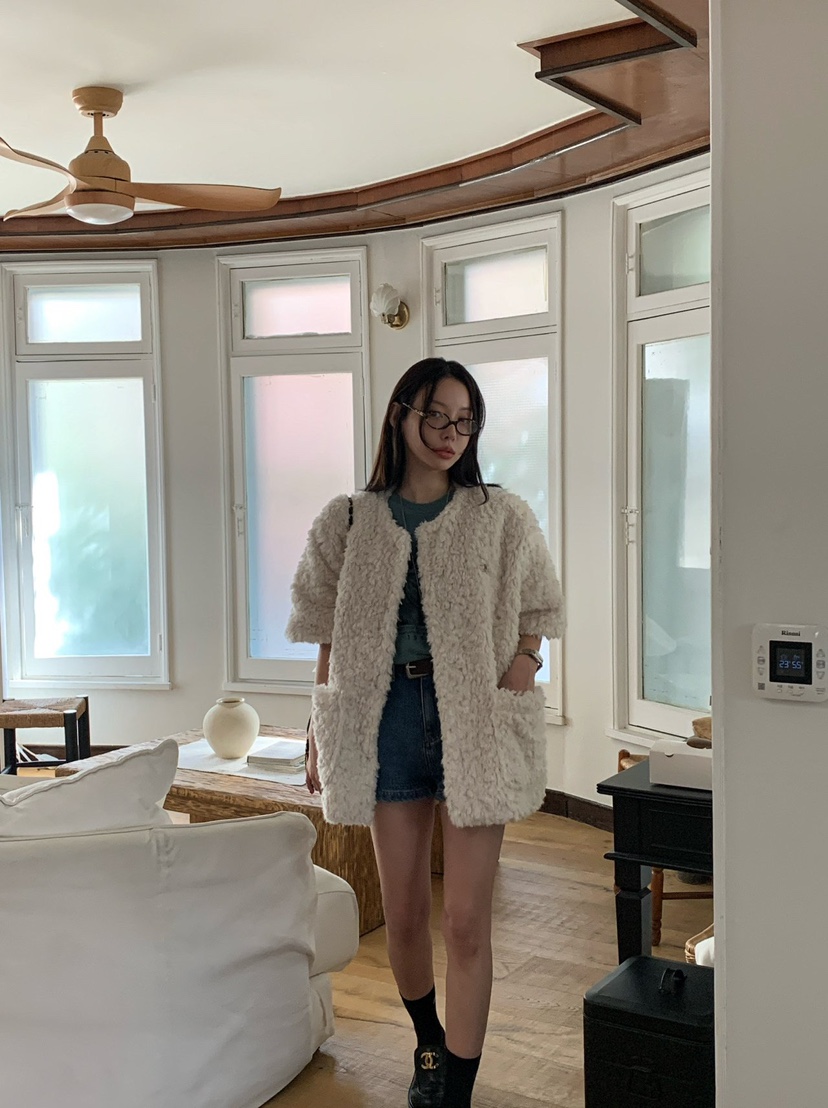 REVE CITE-L韓國代購㊣女士新款熱賣推薦人氣休閑短褲羊毛REVE CITE短褲