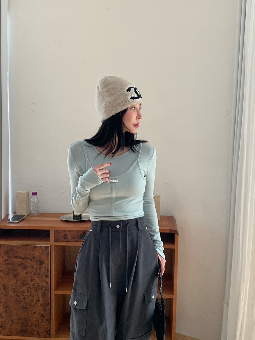 REVE CITE-L東大門㊣實拍女裝新品人氣真品熱賣休閑長袖T恤REVE CITE長袖T恤