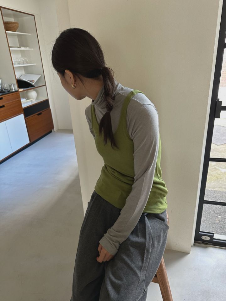 MARE韓國代購㊣女士新款人氣職業吊帶背心不含內搭安哥拉圍巾MARE吊帶/背心