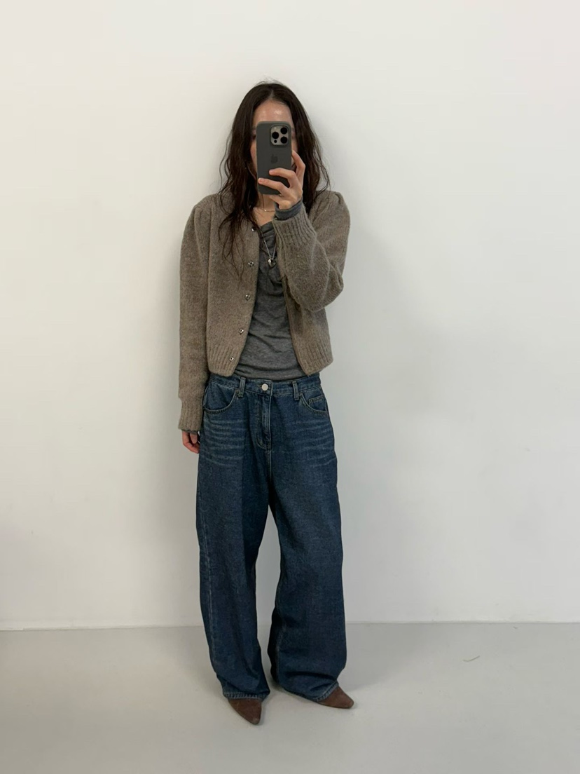 MINIMUZE韓國直郵㊣女士新品推薦熱賣25秋冬真品休閑牛仔褲MINIMUZE牛仔褲