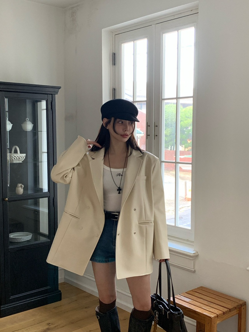 REVE CITE-L東大門㊣直郵女裝新款休閑職業25秋冬人氣夾克REVE CITE夾克圖色2