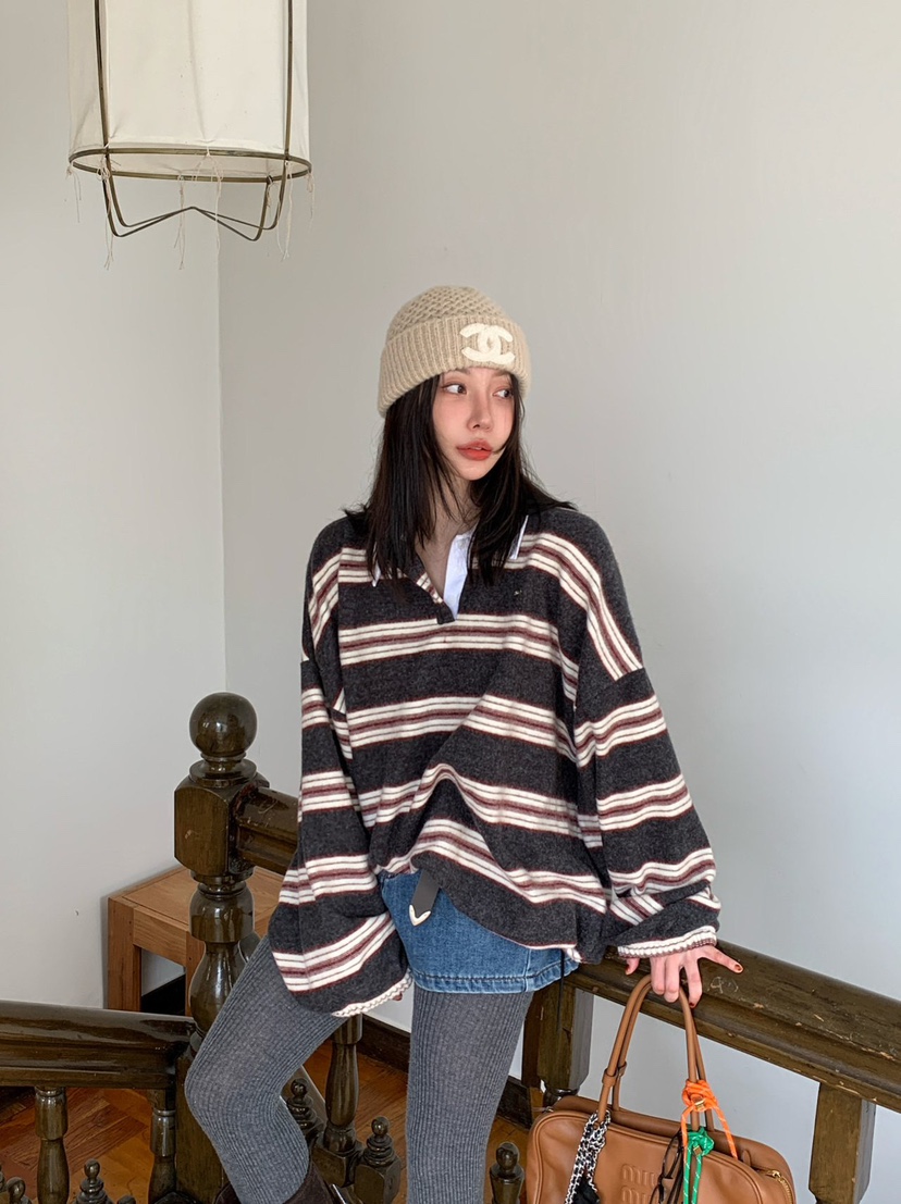 REVE CITE-L東大門㊣代購女裝新品時尚25秋冬推薦衛衣羊毛衫REVE CITE衛衣