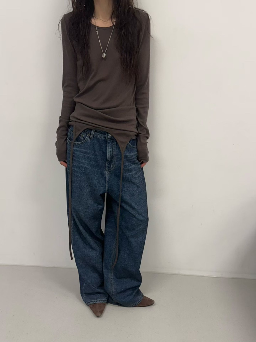 MINIMUZE韓國直郵㊣女士新品職業時尚人氣推薦長袖T恤假兩件MINIMUZE長袖T恤