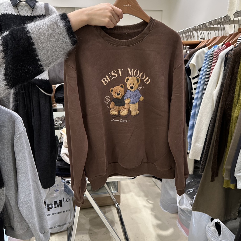 MELO東大門㊣代購女裝新品職業真品休閑25秋冬時尚衛衣加絨MELO衛衣圖色2