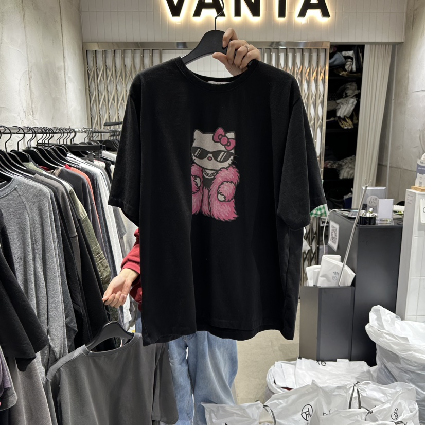 VANTA韓國直郵㊣女士新品推薦時尚25秋冬休閑人氣熱賣職業T恤VANTAT恤圖色2