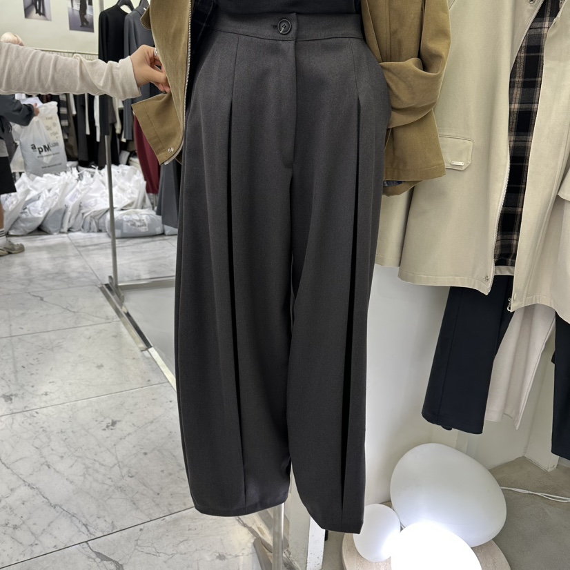 AMON韓國代購㊣女士新款推薦25秋冬人氣職業休閑熱賣休閑褲AMON休閑褲圖色2墨色