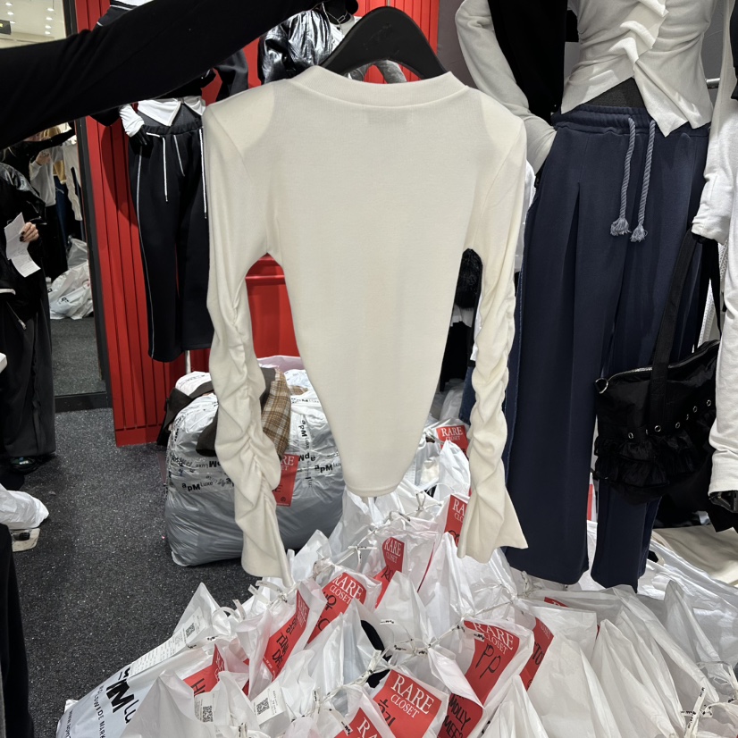 RARE CLOSET東大門㊣實拍女士新款25秋冬推薦人氣真品長袖T恤RARE CLOSET長袖T恤