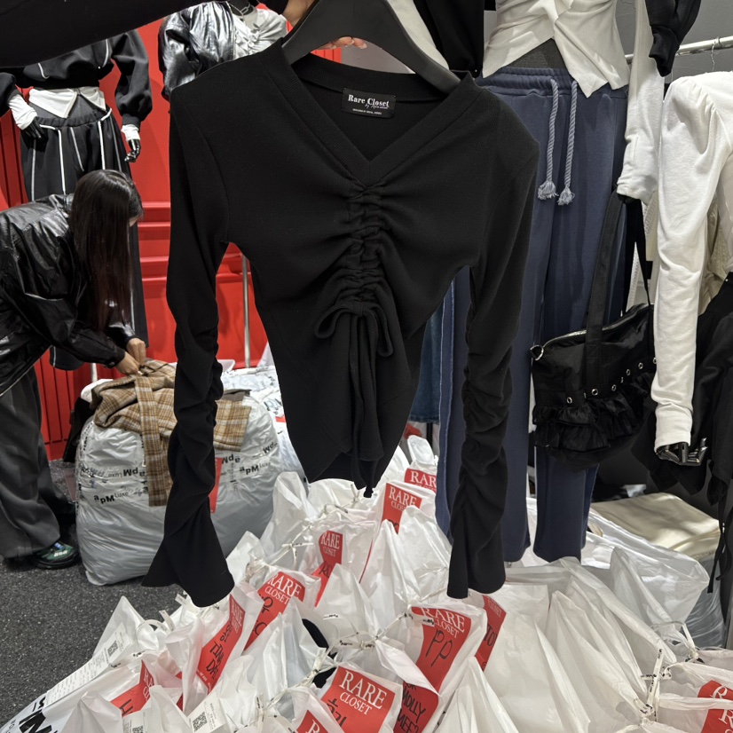 RARE CLOSET東大門㊣實拍女士新款25秋冬推薦人氣真品長袖T恤RARE CLOSET長袖T恤圖色3