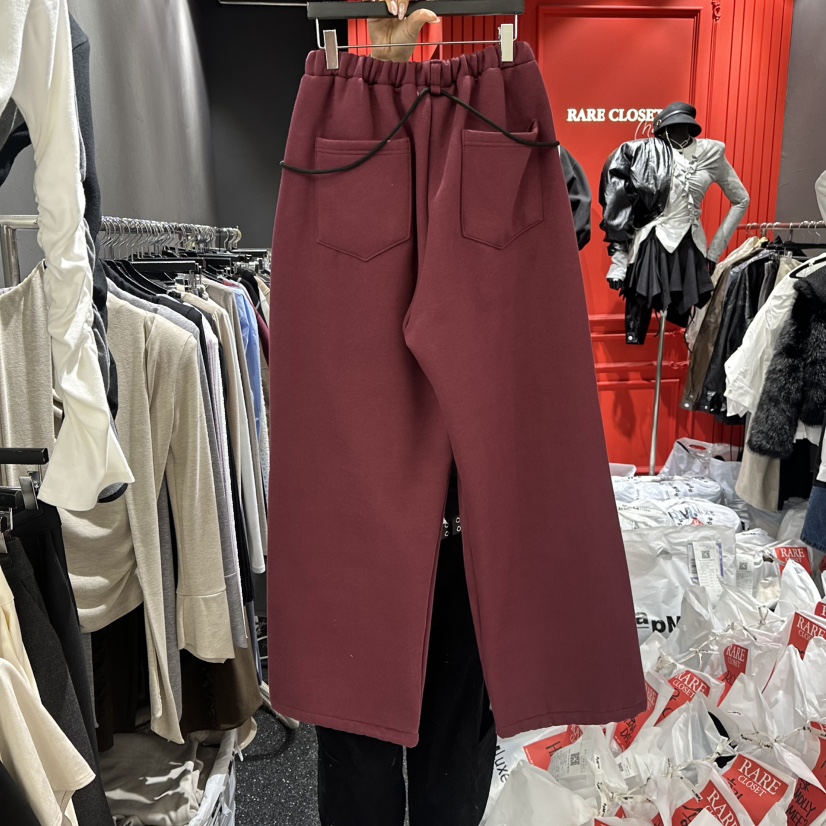 RARE CLOSET東大門㊣實拍女士新品25秋冬人氣休閑褲含腰繩RARE CLOSET休閑褲