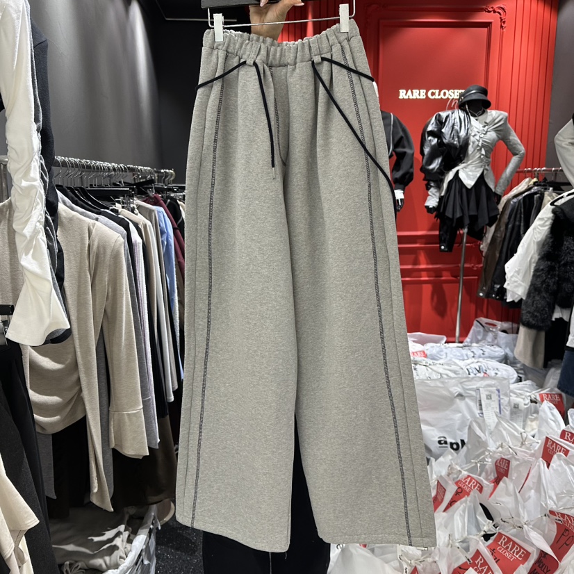 RARE CLOSET東大門㊣實拍女士新品25秋冬人氣休閑褲含腰繩RARE CLOSET休閑褲