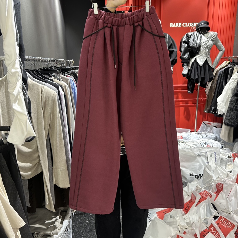 RARE CLOSET東大門㊣實拍女士新品25秋冬人氣休閑褲含腰繩RARE CLOSET休閑褲圖色3