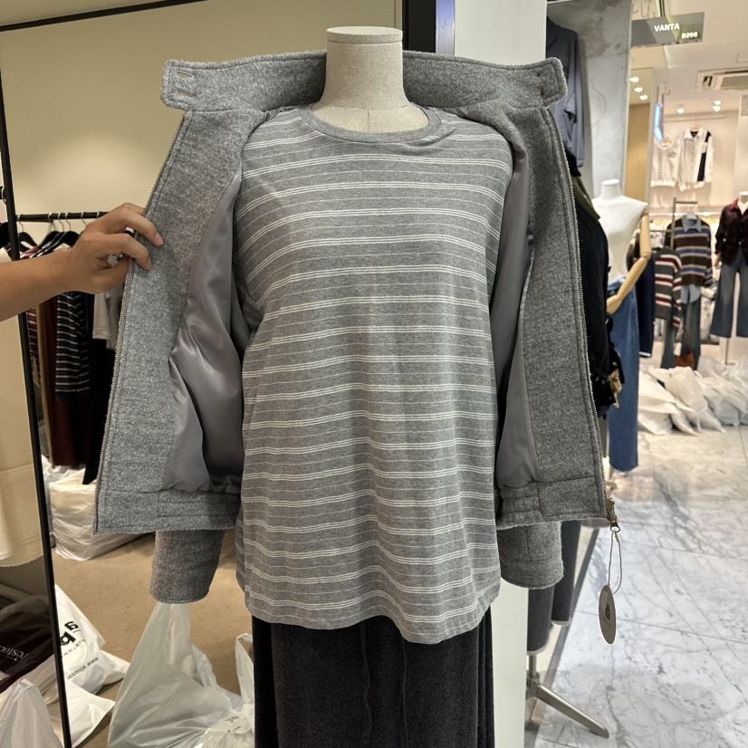 RE STOCK東大門㊣實拍女士新品25秋冬時尚人氣職業長袖T恤RE STOCK長袖T恤圖色3