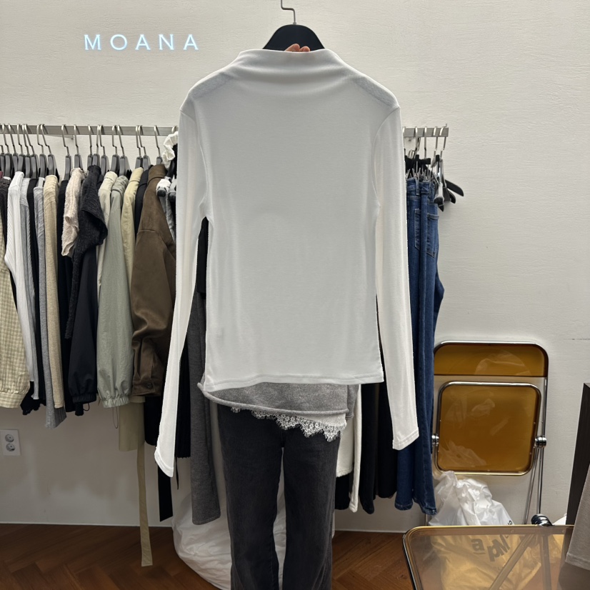 MOANA東大門㊣代購女裝新款職業真品熱賣推薦休閑時尚長袖T恤MOANA長袖T恤