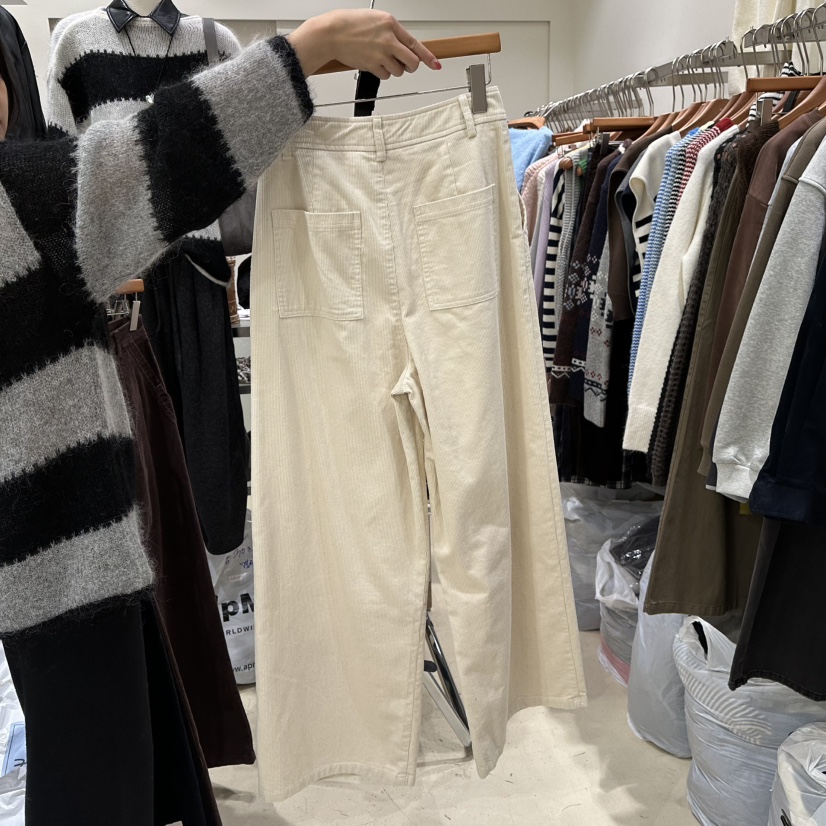 MELO東大門㊣直郵女士新品熱賣職業25秋冬休閑褲含腰帶燈芯絨MELO休閑褲