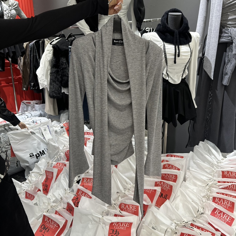 RARE CLOSET東大門㊣代購女士新品熱賣職業時尚真品長袖T恤RARE CLOSET長袖T恤圖色2