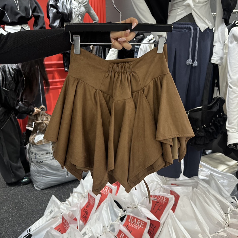 RARE CLOSET韓國直郵㊣女士新款熱賣時尚推薦職業裙褲絨面革RARE CLOSET裙褲