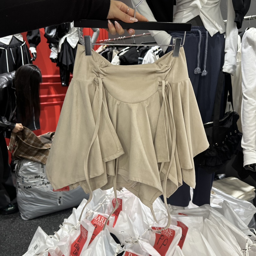 RARE CLOSET韓國直郵㊣女士新款熱賣時尚推薦職業裙褲絨面革RARE CLOSET裙褲