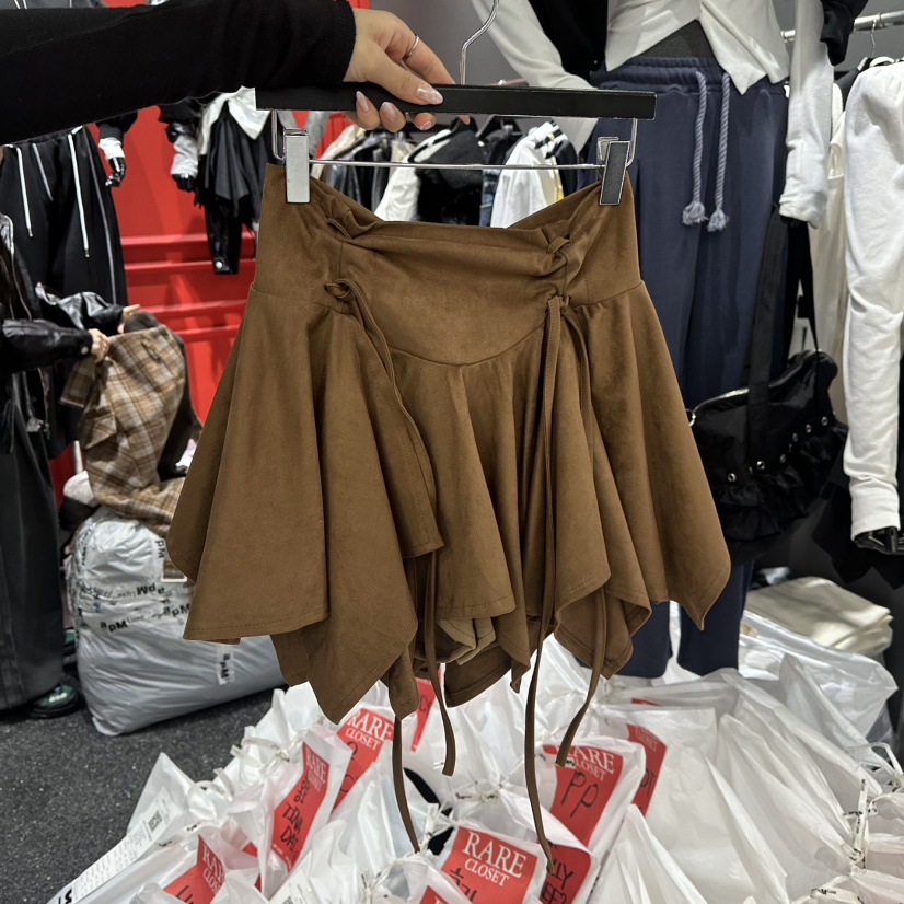 RARE CLOSET韓國直郵㊣女士新款熱賣時尚推薦職業裙褲絨面革RARE CLOSET裙褲圖色2