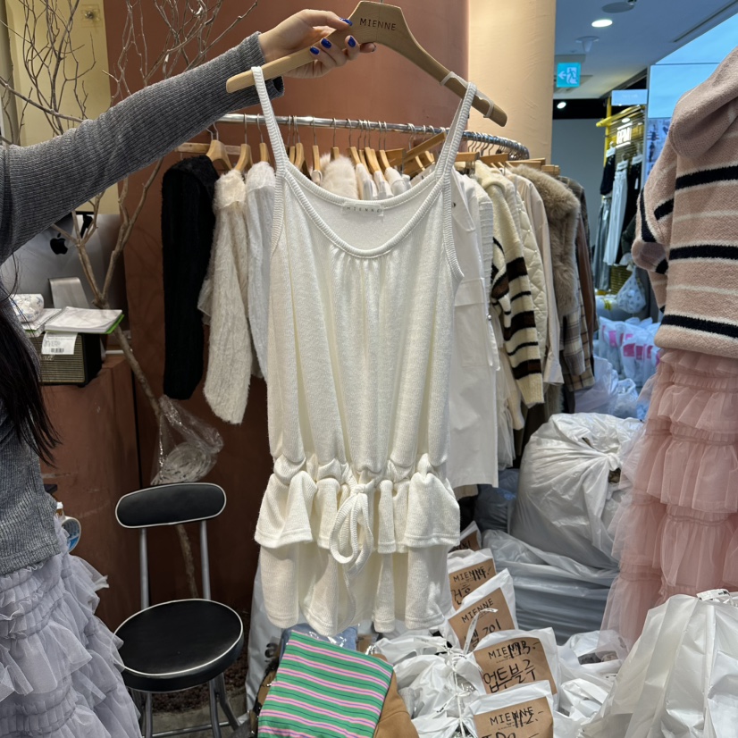 MIENNE東大門㊣直郵女士新品熱賣推薦職業25秋冬真品吊帶背心MIENNE吊帶/背心