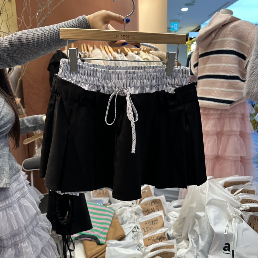 MIENNE韓國代購㊣女裝新品休閑職業25秋冬人氣推薦真品短裙MIENNE短裙圖色2