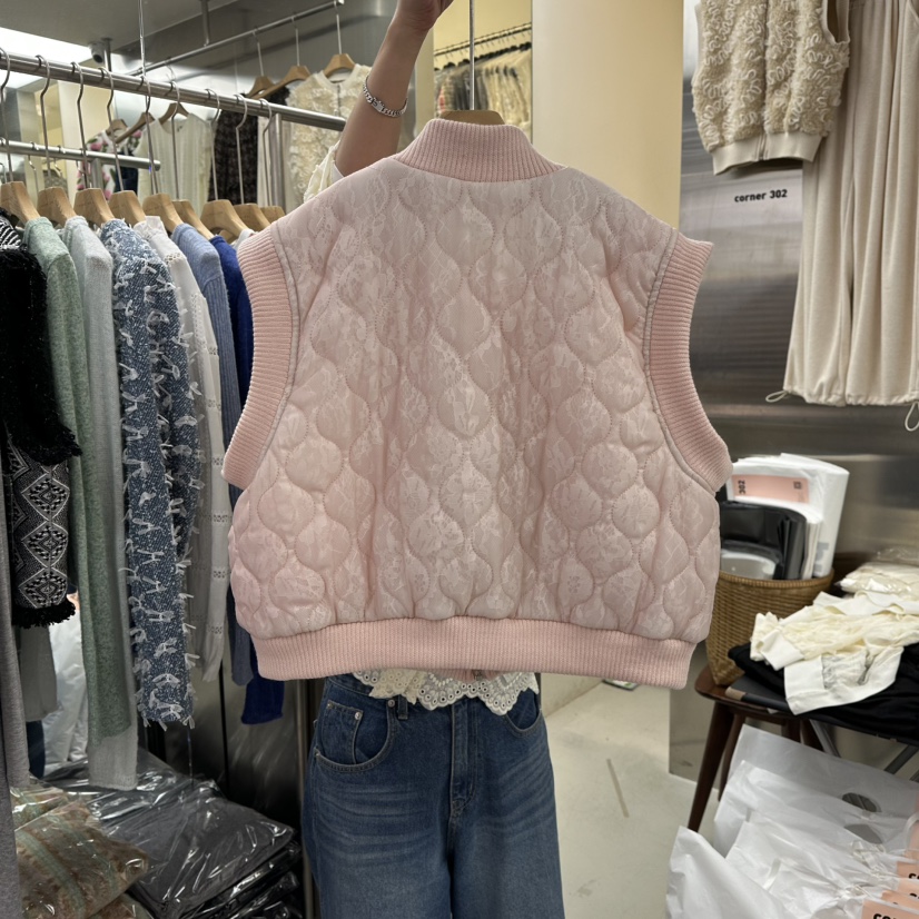 CORNER東大門㊣直郵女裝新品人氣真品推薦熱賣25秋冬馬甲蕾絲CORNER.302馬甲