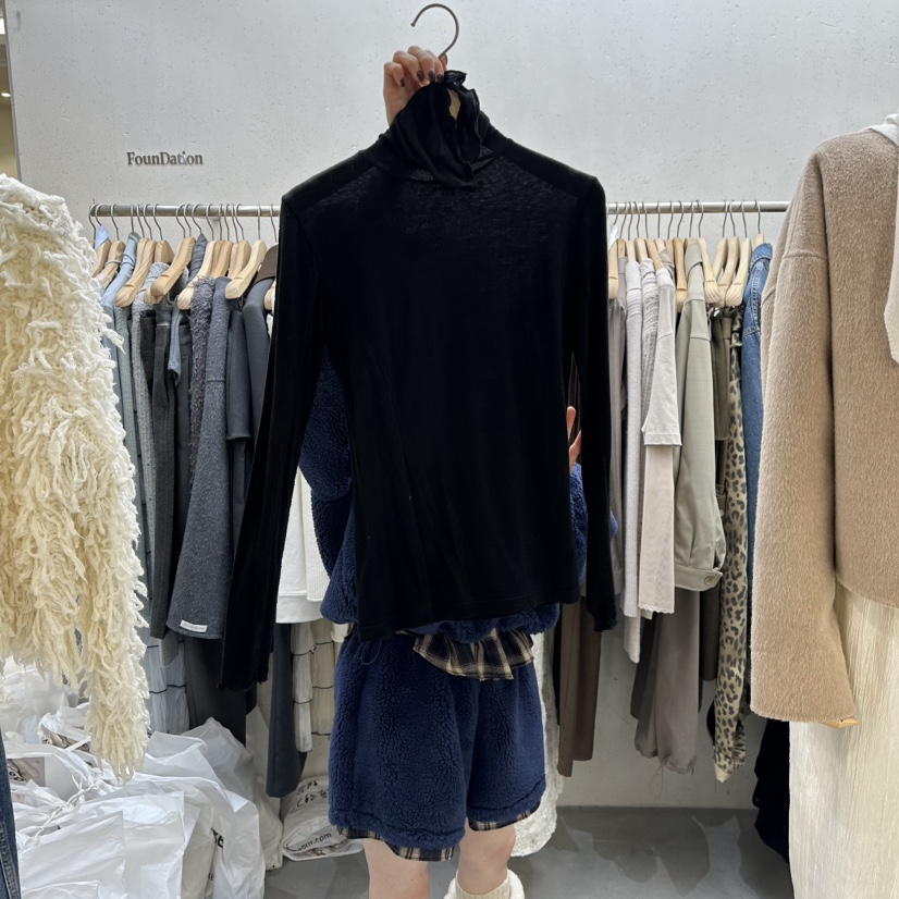 FOUNDATION東大門㊣直郵女士新品推薦人氣25秋冬熱賣長袖T恤FOUNDATION長袖T恤圖色4