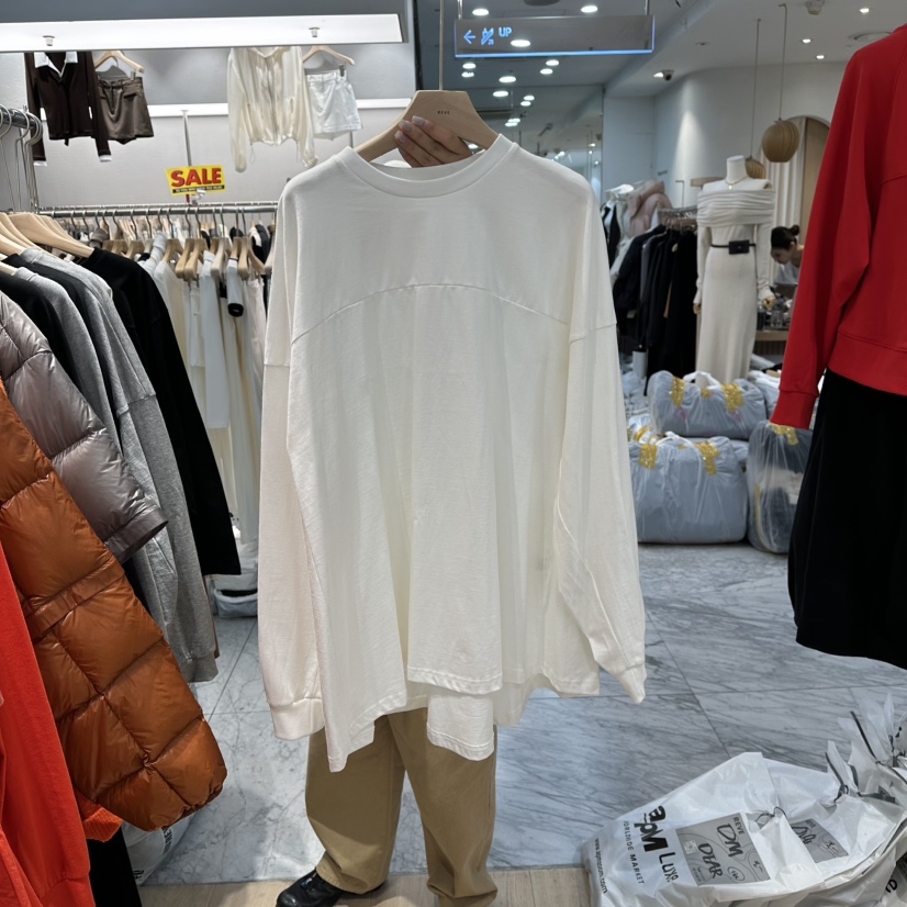 REVE-L東大門㊣實拍女裝新品熱賣25秋冬人氣推薦時尚長袖T恤REVE-L長袖T恤